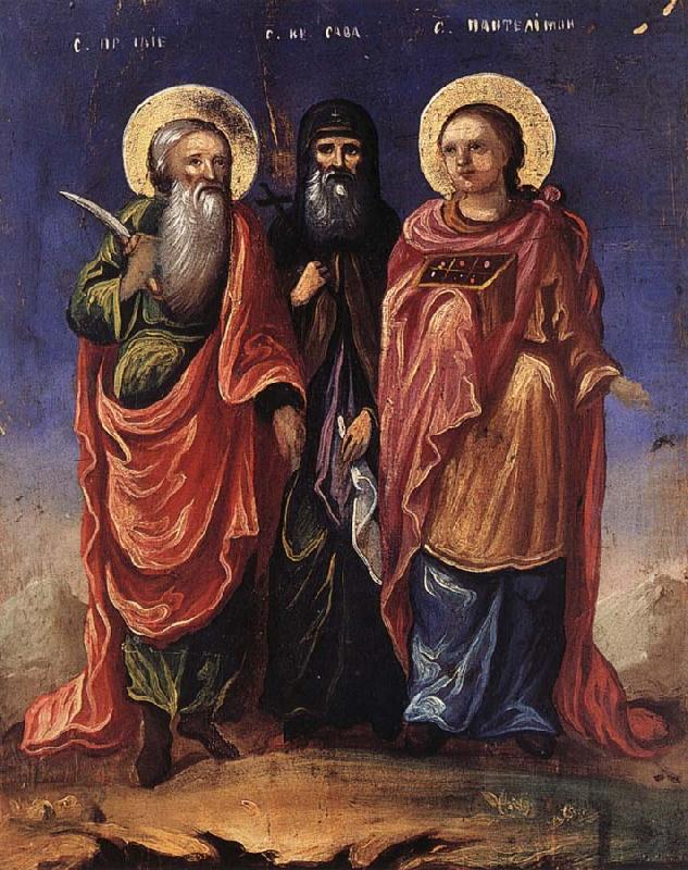 Saints llie,Sava and Pantelimon, Nicolae Grigorescu